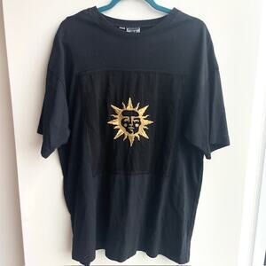 Vintage Johnny Was Celestial Sun Black T-shirt Fits All Single Stitch USA